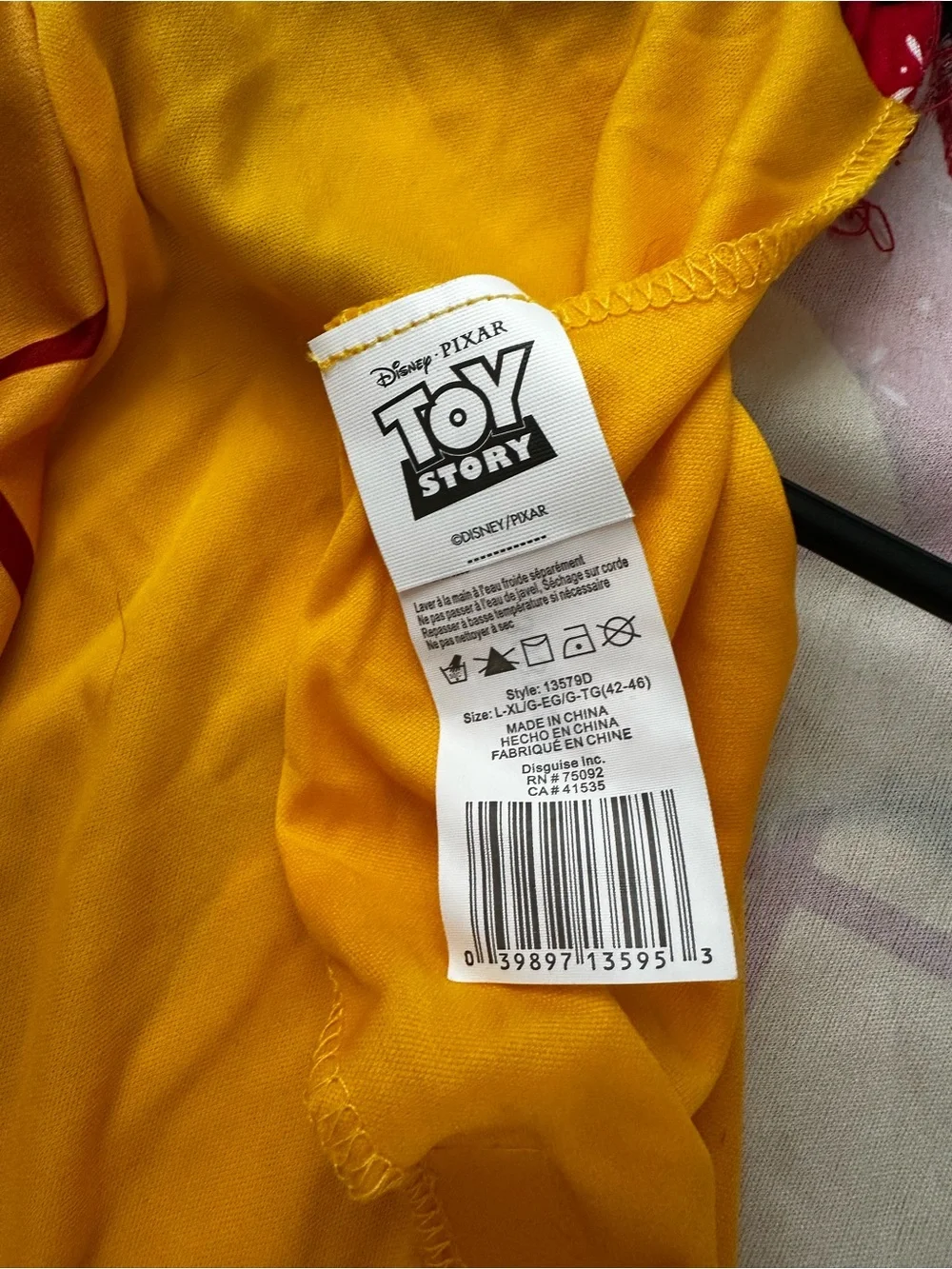Spirit Halloween Costume , Adult Woody Jumpsuit Costume - Toy Story L/XL. - Picture 9 of 9